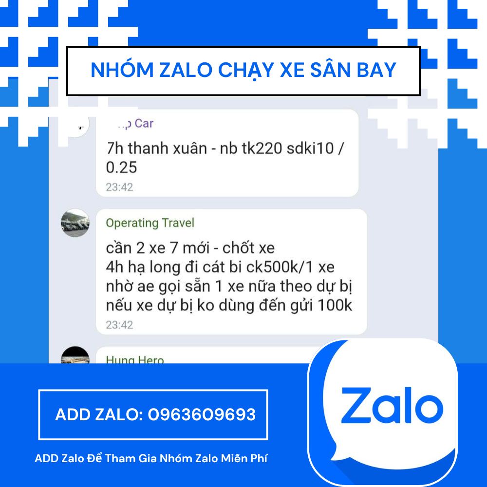 nhóm zalo chạy xe sân bay (2)
